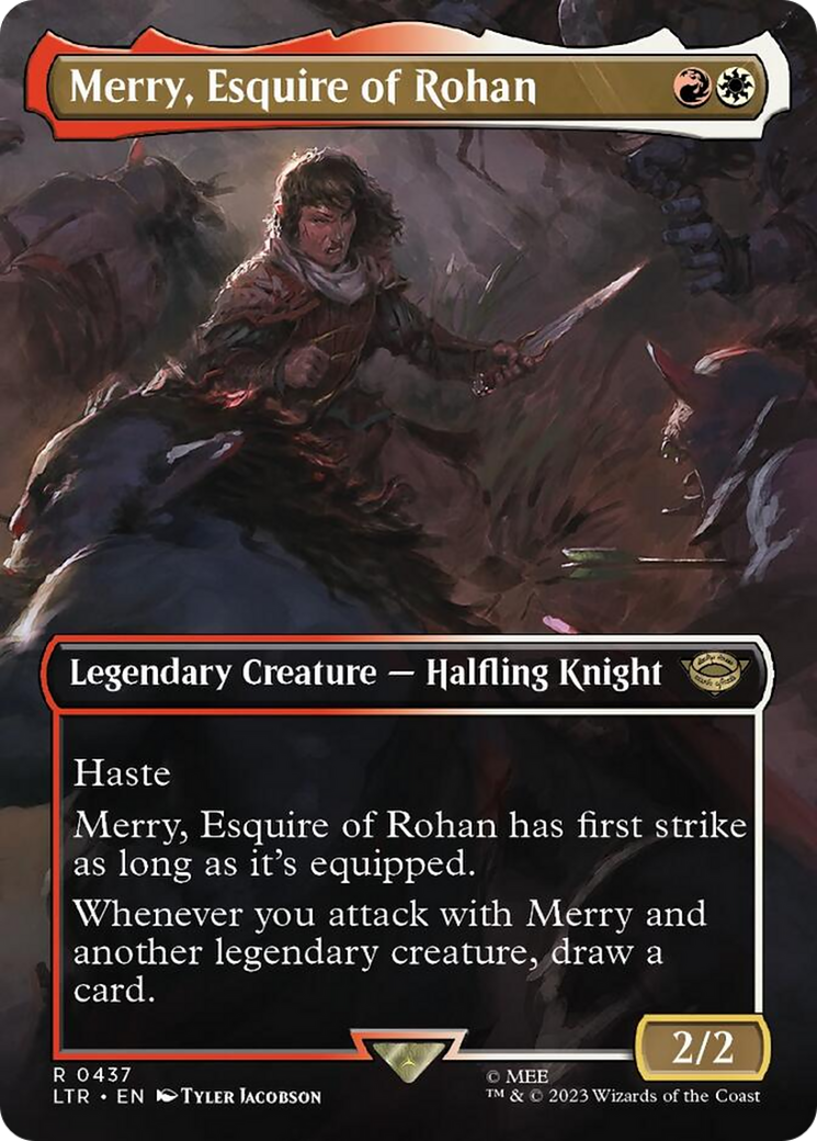 Merry, Esquire of Rohan (Borderless Alternate Art) [The Lord of the Rings: Tales of Middle-Earth] | Gamers Paradise