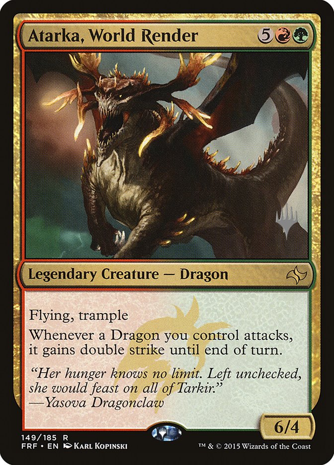 Atarka, World Render (Promo Pack) [Fate Reforged Promos] | Gamers Paradise