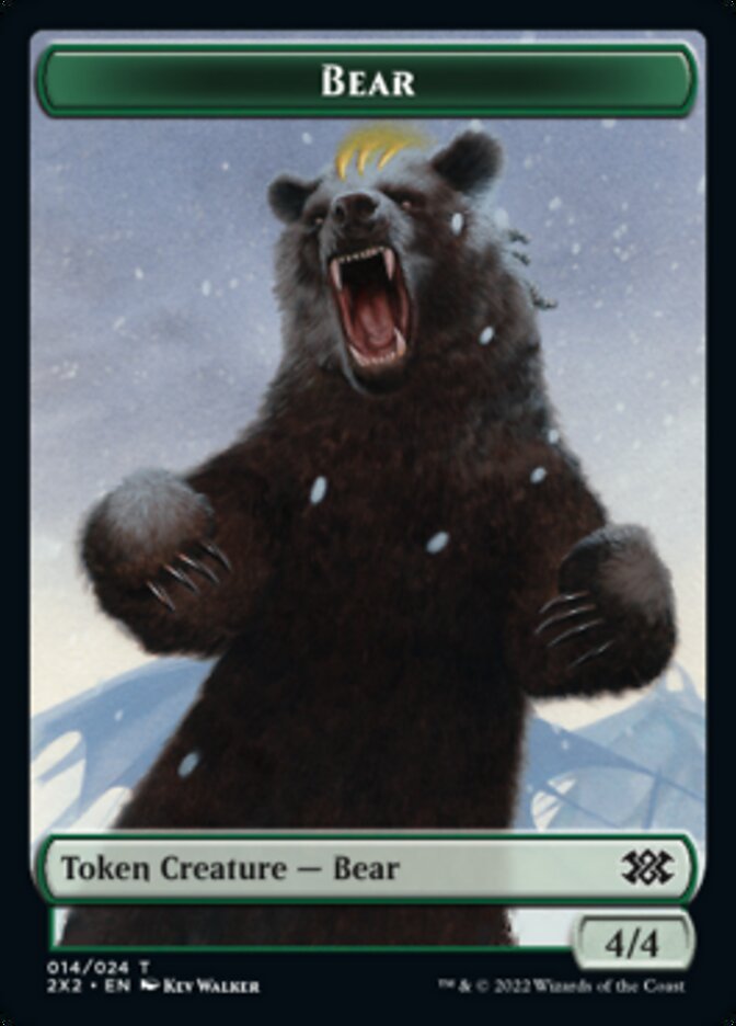 Bear // Monk Double-Sided Token [Double Masters 2022 Tokens] | Gamers Paradise