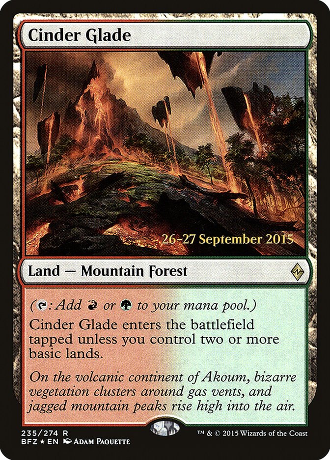 Cinder Glade [Battle for Zendikar Prerelease Promos] | Gamers Paradise
