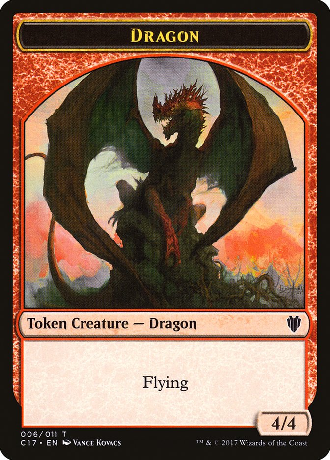 Cat Dragon // Dragon (006) Double-Sided Token [Commander 2017 Tokens] | Gamers Paradise