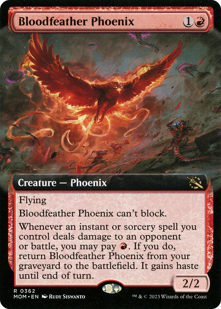 Bloodfeather Phoenix (Extended Art) [March of the Machine] | Gamers Paradise