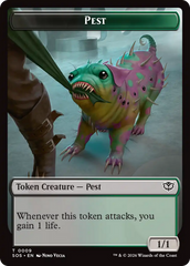 Fractal (0005) // Pest (0009) Double-Sided Token [Secrets of Strixhaven Tokens] | Gamers Paradise