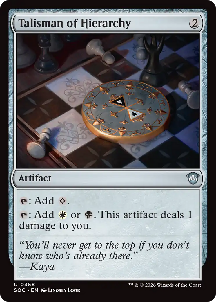 Talisman of Hierarchy [Secrets of Strixhaven Commander] | Gamers Paradise