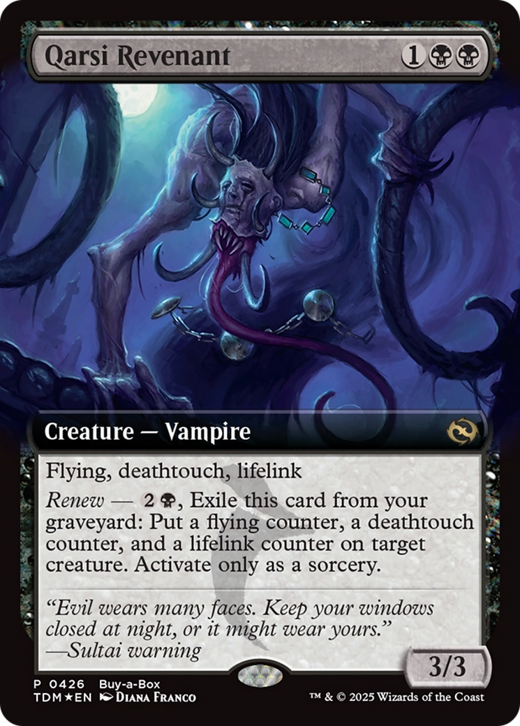 Qarsi Revenant (Extended Art) (Buy-A-Box) [Tarkir: Dragonstorm Promos] | Gamers Paradise