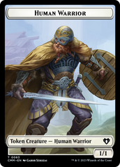 Human Warrior // Zombie Army Double-Sided Token [Commander Masters Tokens] | Gamers Paradise