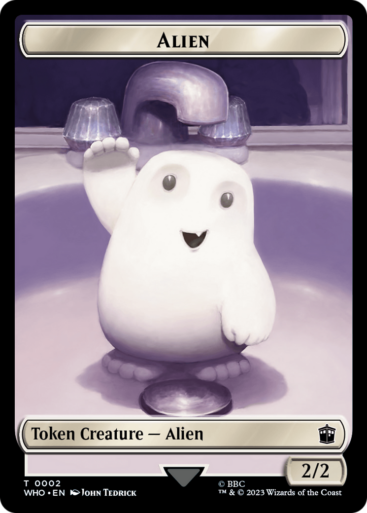 Alien // Alien Salamander Double-Sided Token [Doctor Who Tokens] | Gamers Paradise