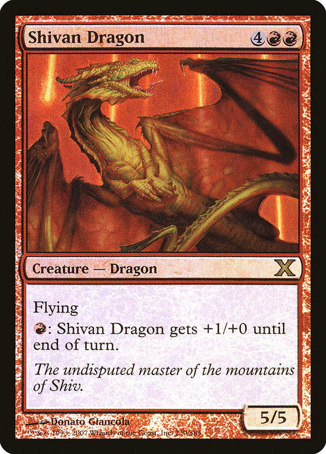 Shivan Dragon (Premium Foil) [Tenth Edition] | Gamers Paradise
