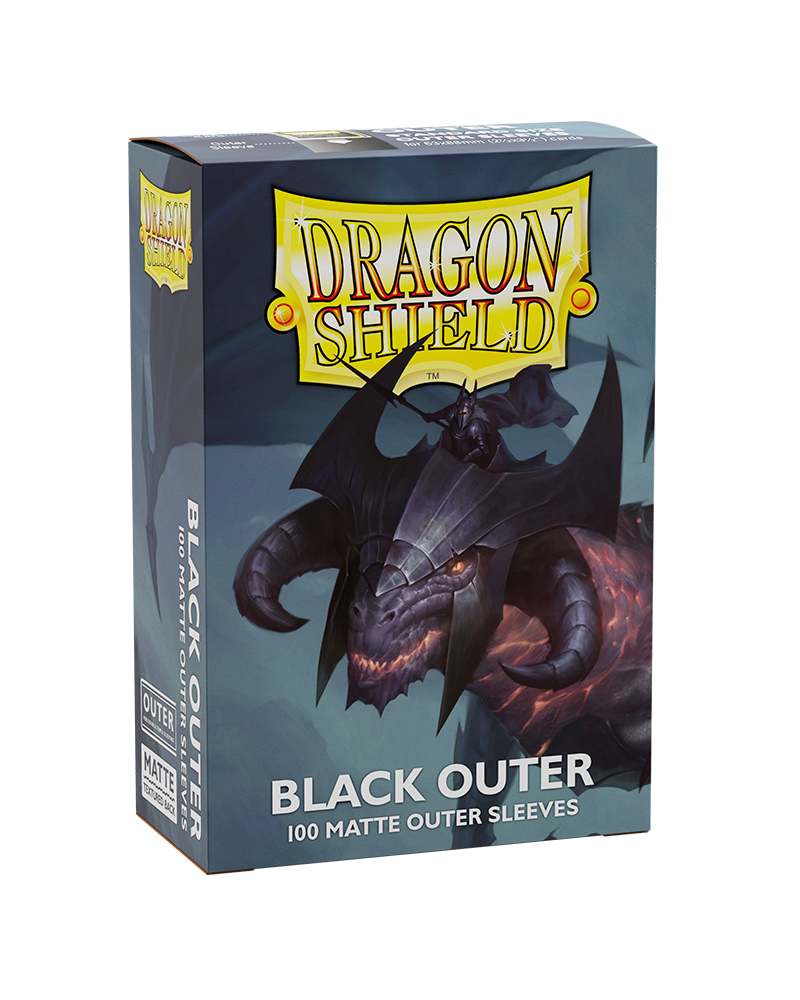 Dragon Shield: 100ct Outer Sleeves - Matte Black (Standard) | Gamers Paradise