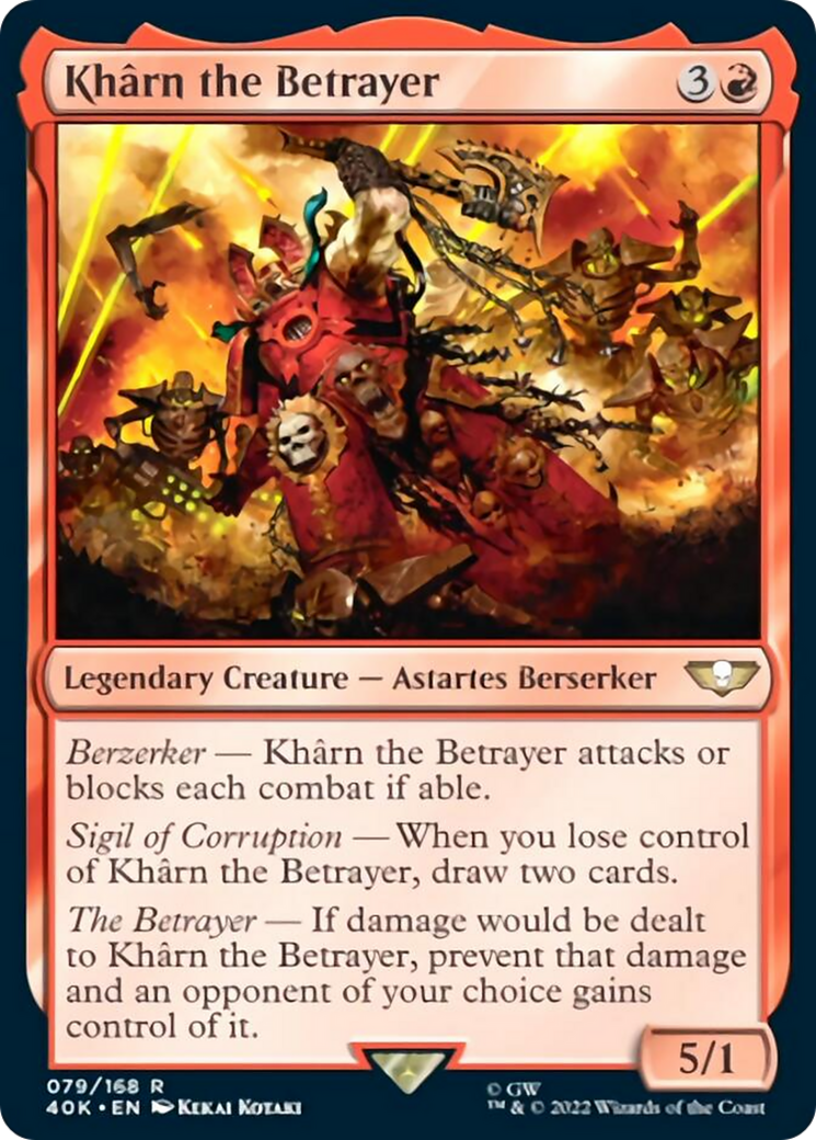 Kharn the Betrayer (Surge Foil) [Warhammer 40,000] | Gamers Paradise
