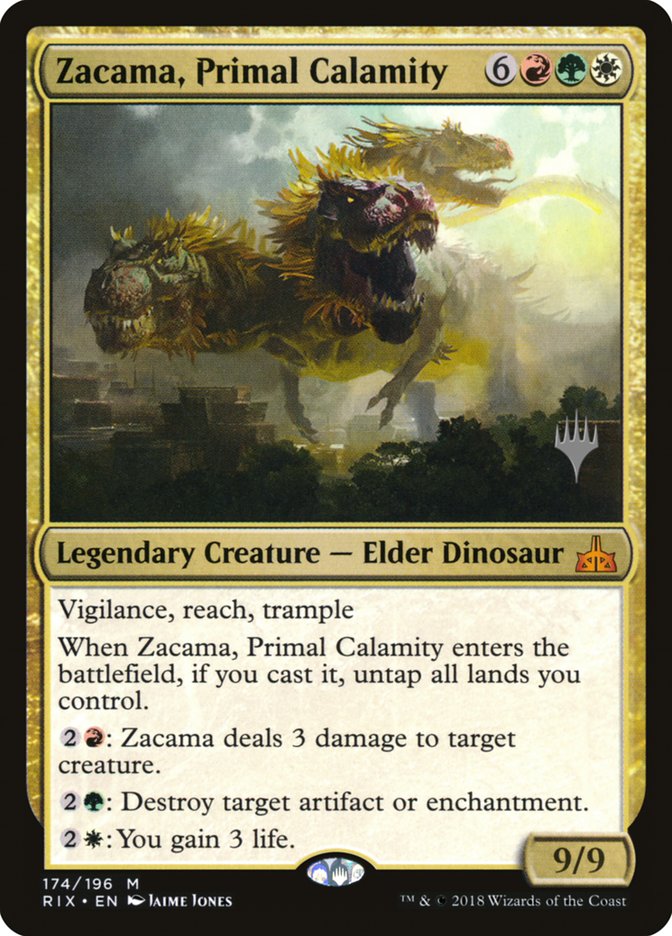 Zacama, Primal Calamity (Promo Pack) [Rivals of Ixalan Promos] | Gamers Paradise