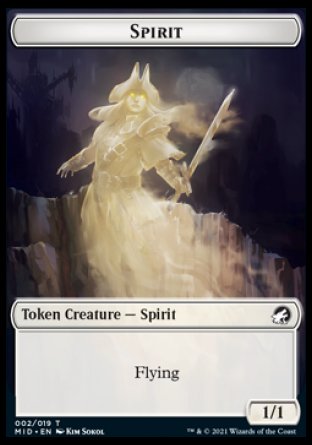 Elephant // Spirit Double-Sided Token [Innistrad: Midnight Hunt Commander Tokens] | Gamers Paradise