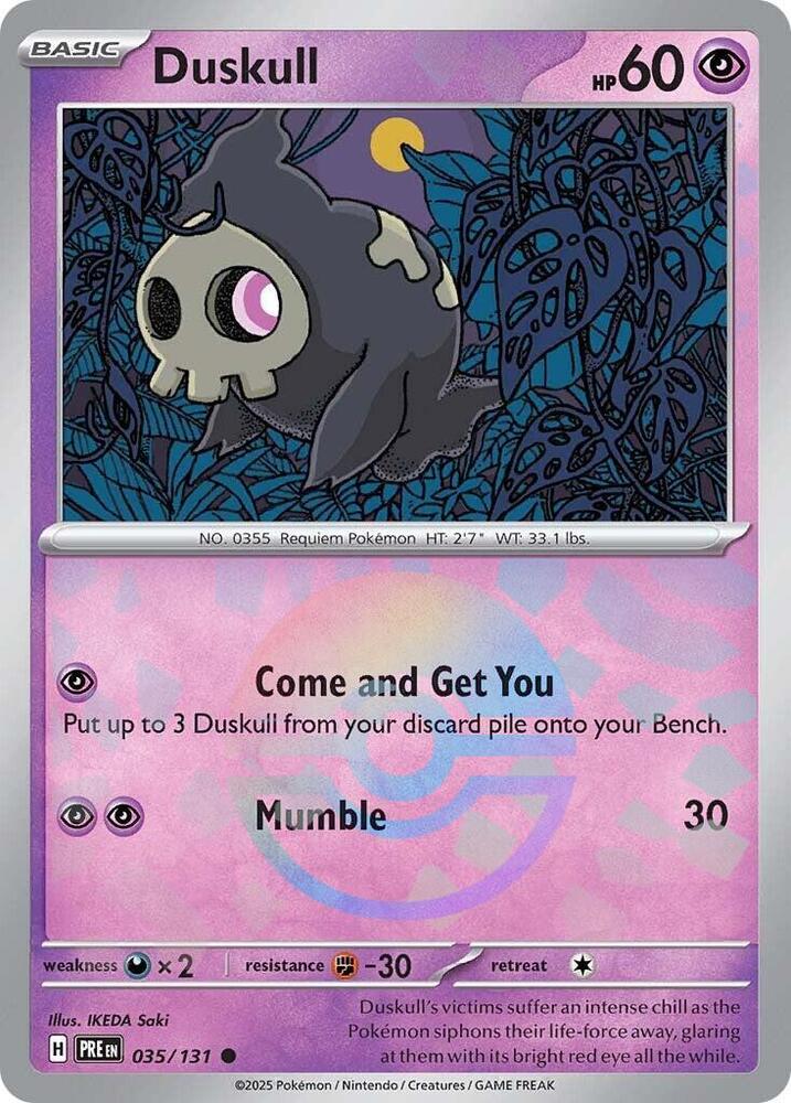 Duskull (035/131) (Poke Ball Pattern) [Scarlet & Violet: Prismatic Evolutions] | Gamers Paradise