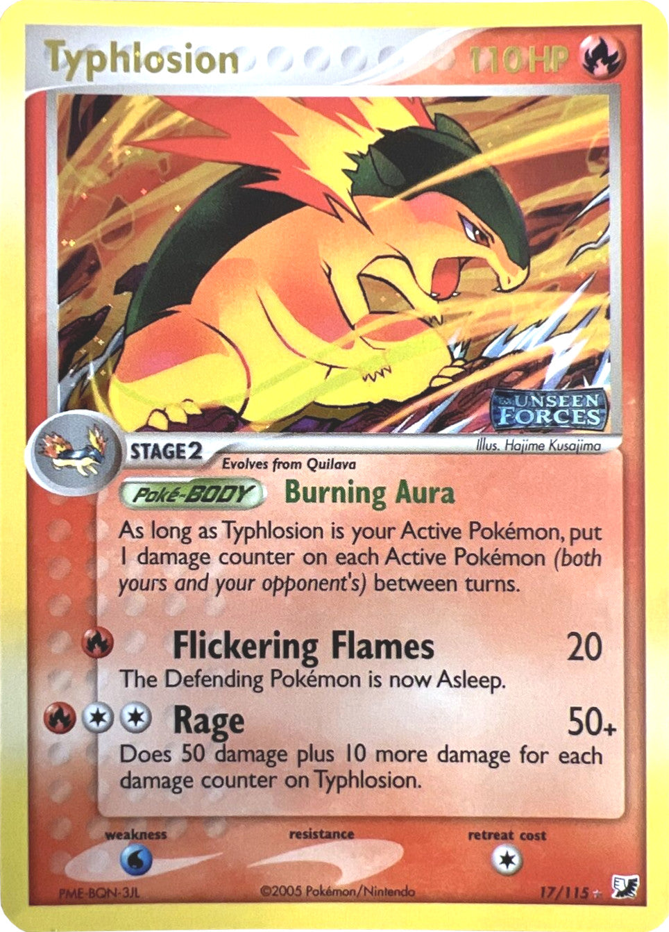 Typhlosion (17/115) (Stamped) [EX: Unseen Forces] | Gamers Paradise