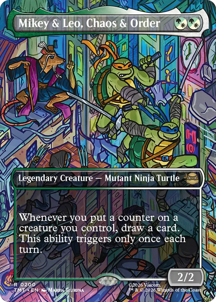 Mikey & Leo, Chaos & Order (Borderless) [Teenage Mutant Ninja Turtles] | Gamers Paradise