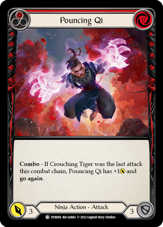 Pouncing Qi (Red) [DYN056] (Dynasty)  Rainbow Foil | Gamers Paradise