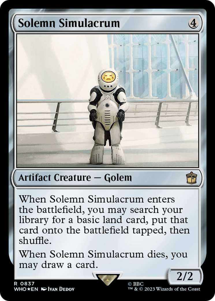 Solemn Simulacrum (Surge Foil) [Doctor Who] | Gamers Paradise