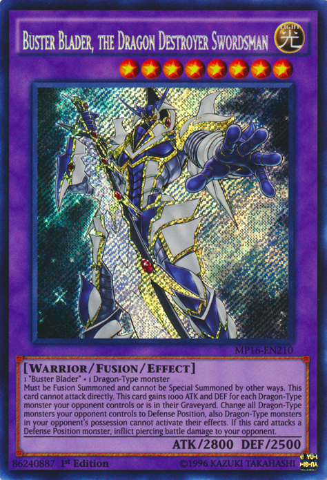 Buster Blader, the Dragon Destroyer Swordsman [MP16-EN210] Secret Rare | Gamers Paradise