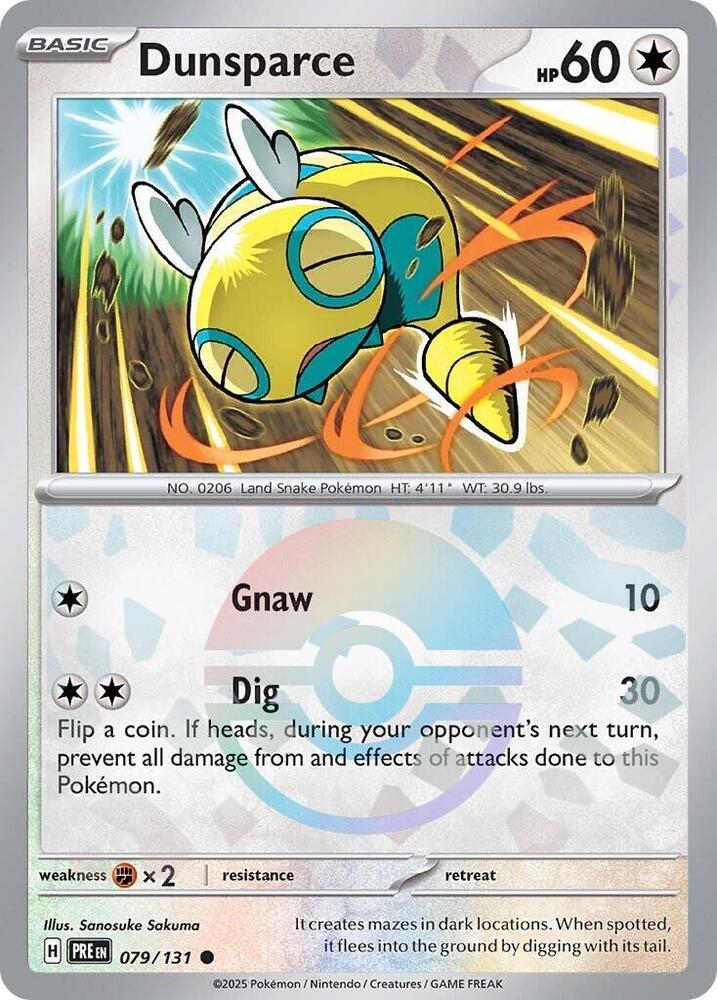 Dunsparce (079/131) (Poke Ball Pattern) [Scarlet & Violet: Prismatic Evolutions] | Gamers Paradise