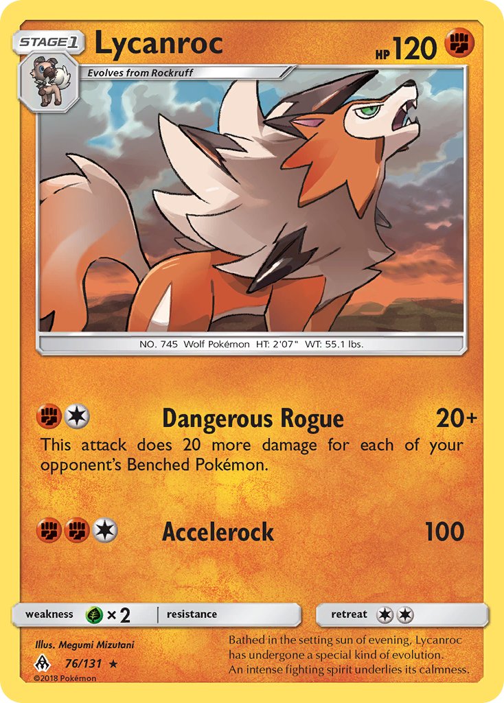 Lycanroc (76/131) (Theme Deck Exclusive) [Sun & Moon: Forbidden Light] | Gamers Paradise