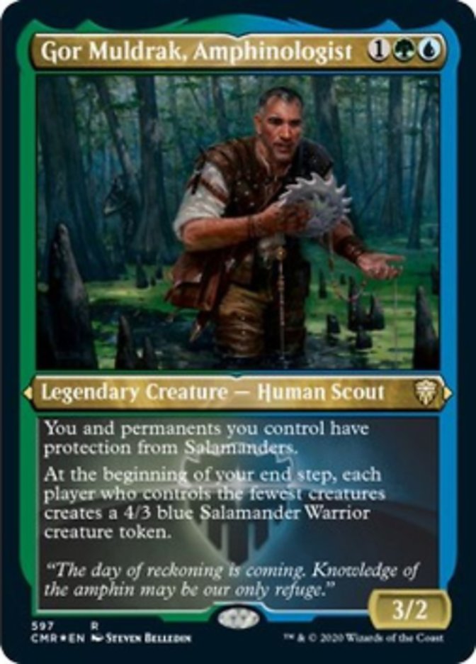 Gor Muldrak, Amphinologist (Etched) [Commander Legends] | Gamers Paradise