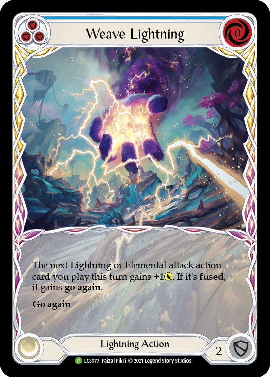 Weave Lightning (Blue) [LGS077] (Promo)  Rainbow Foil | Gamers Paradise