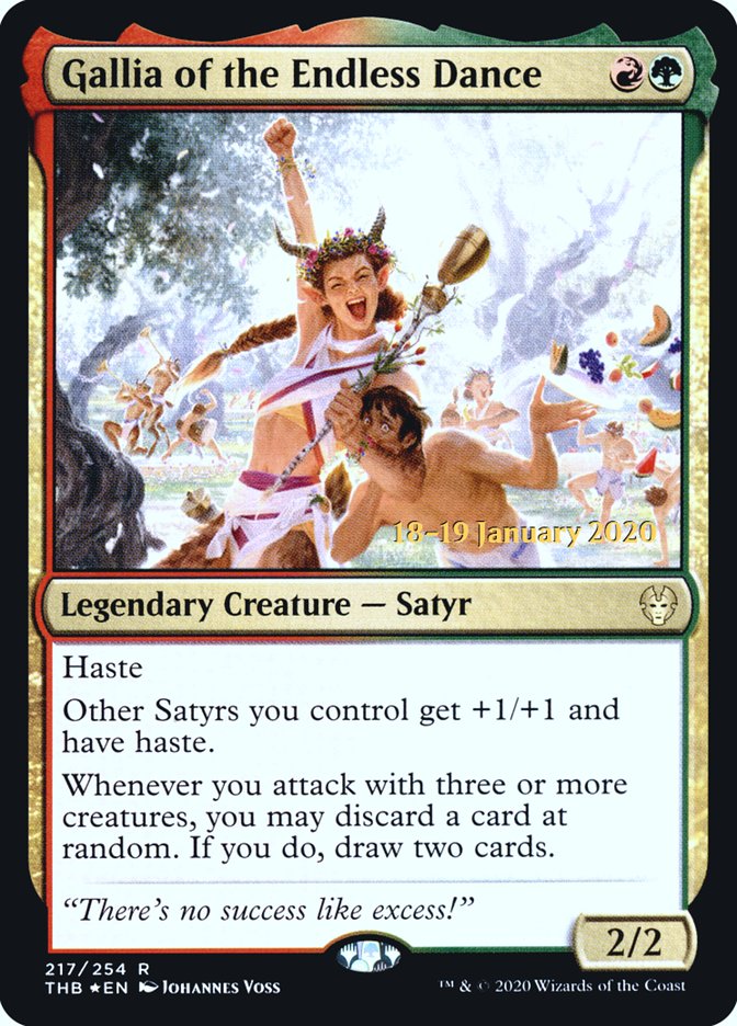 Gallia of the Endless Dance [Theros Beyond Death Prerelease Promos] | Gamers Paradise