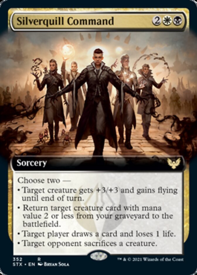 Silverquill Command (Extended Art) [Strixhaven: School of Mages] | Gamers Paradise
