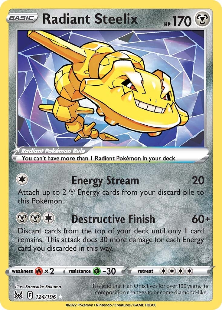 Radiant Steelix (124/196) [Sword & Shield: Lost Origin] | Gamers Paradise