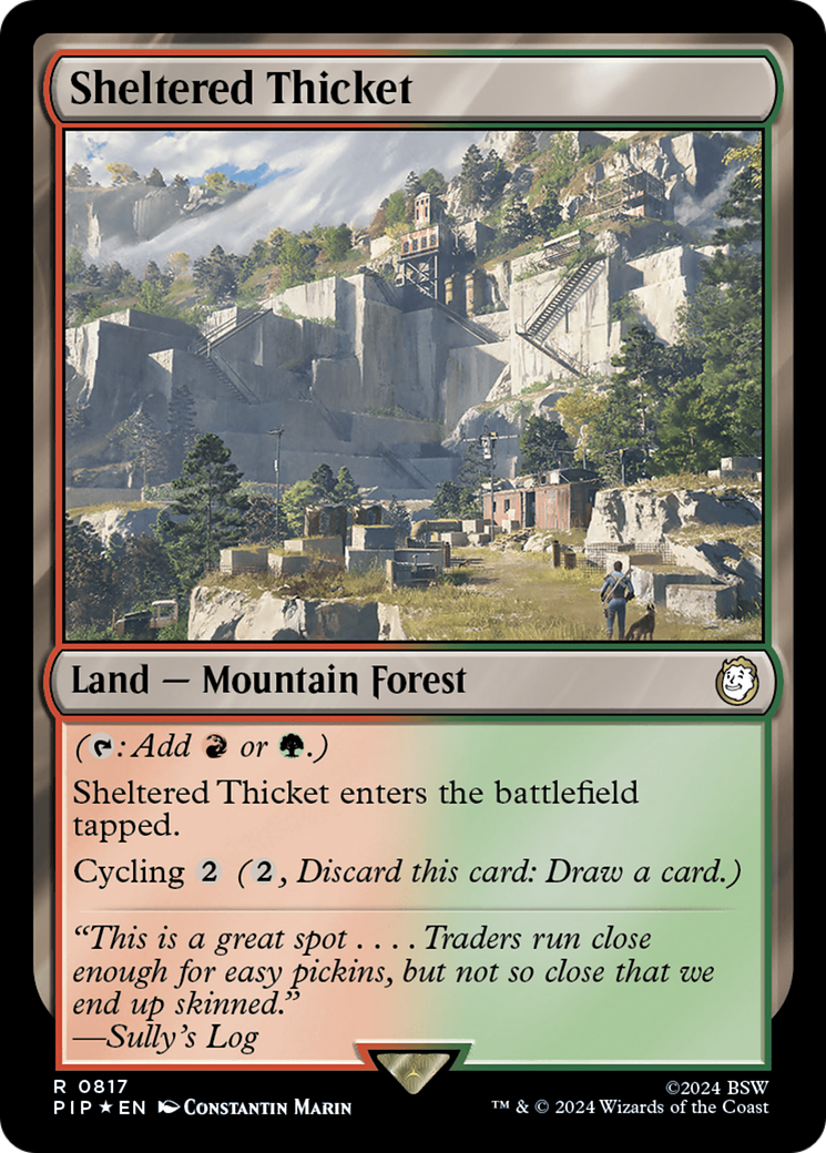 Sheltered Thicket (Surge Foil) [Fallout] | Gamers Paradise