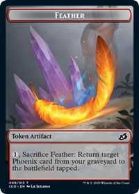 Feather // Human Soldier (005) Double-Sided Token [Ikoria: Lair of Behemoths Tokens] | Gamers Paradise