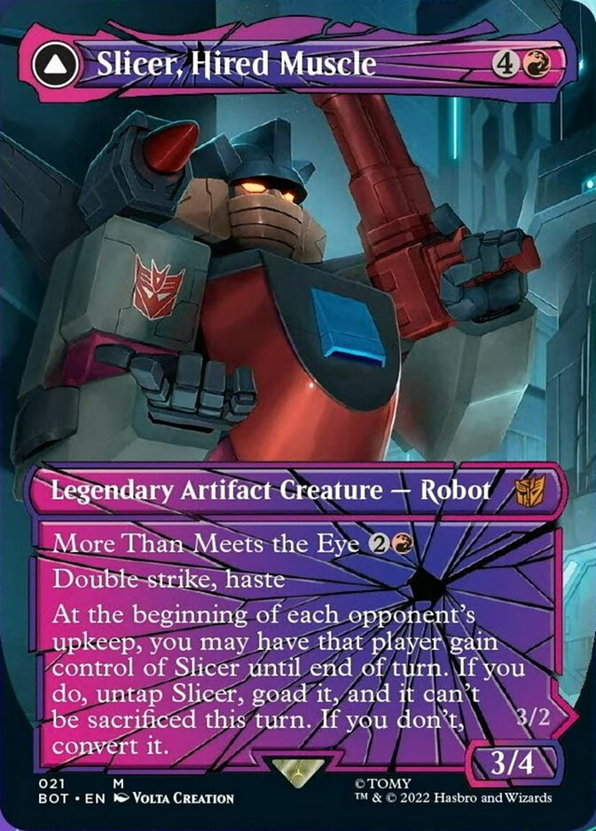 Slicer, Hired Muscle // Slicer, High-Speed Antagonist (Shattered Glass) [Transformers] | Gamers Paradise