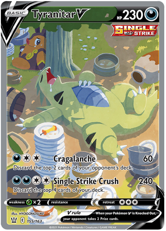 Tyranitar V (155/163) [Sword & Shield: Battle Styles] | Gamers Paradise