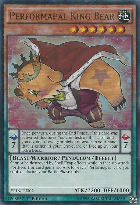 Performapal King Bear [YS16-EN002] Ultra Rare | Gamers Paradise