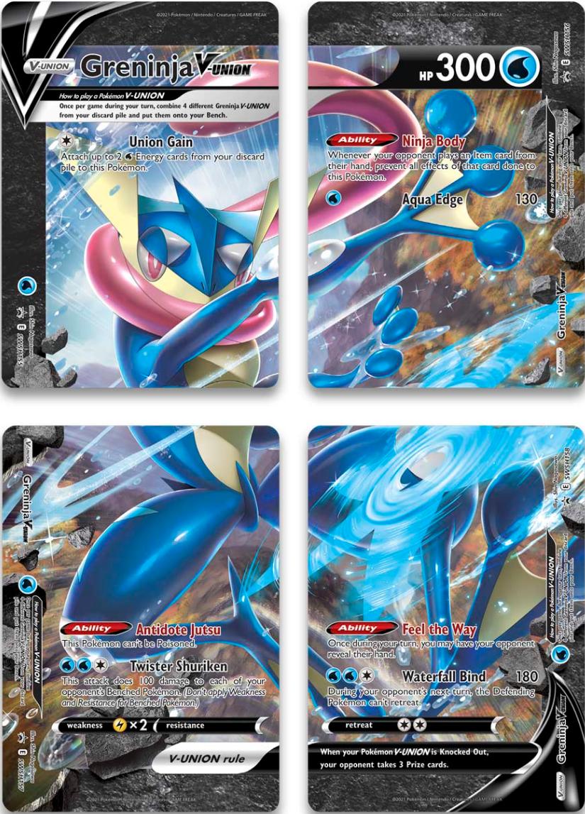 Greninja V-Union (Set of 4) [Sword & Shield: Black Star Promos] | Gamers Paradise