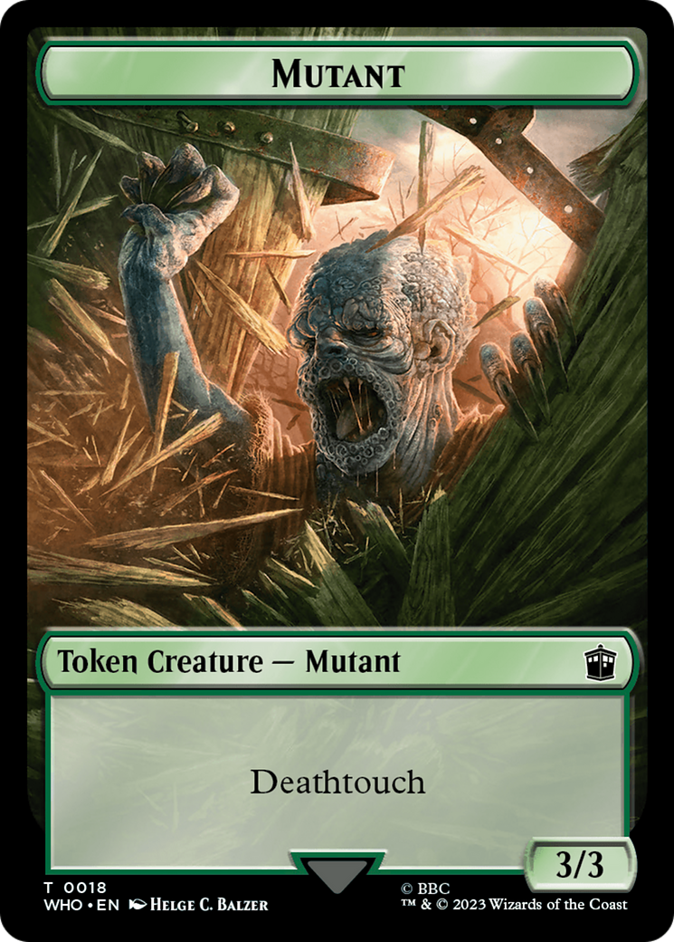 Soldier // Mutant Double-Sided Token [Doctor Who Tokens] | Gamers Paradise