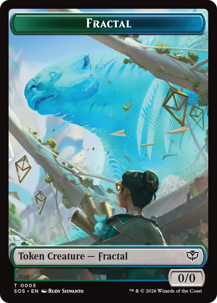 Boar // Fractal (0005) Double-Sided Token [Secrets of Strixhaven Commander Tokens] | Gamers Paradise