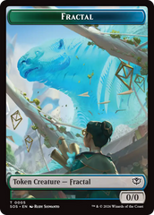 Boar // Fractal (0005) Double-Sided Token [Secrets of Strixhaven Commander Tokens] | Gamers Paradise