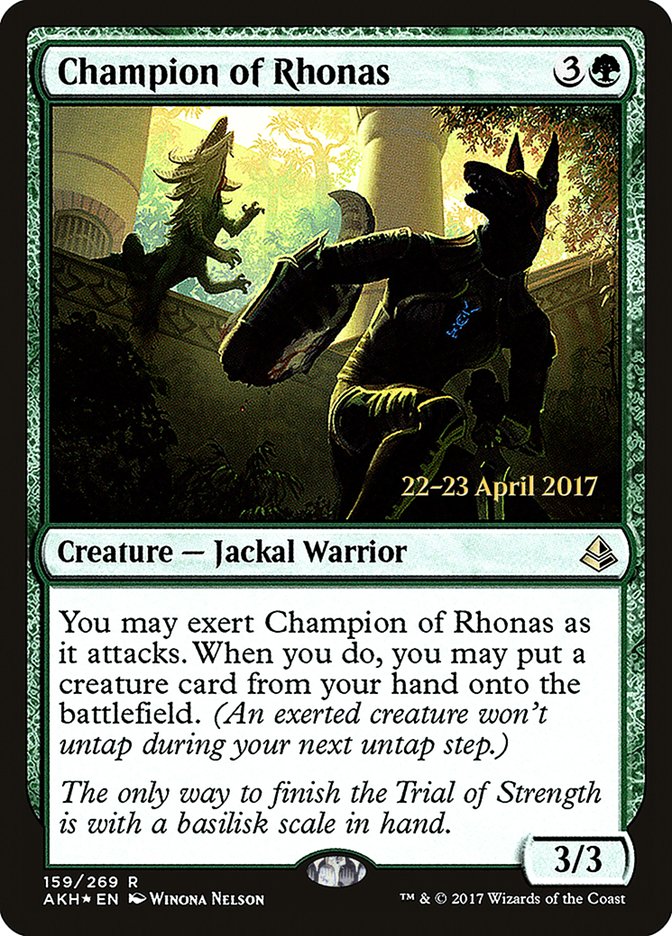 Champion of Rhonas [Amonkhet Prerelease Promos] | Gamers Paradise