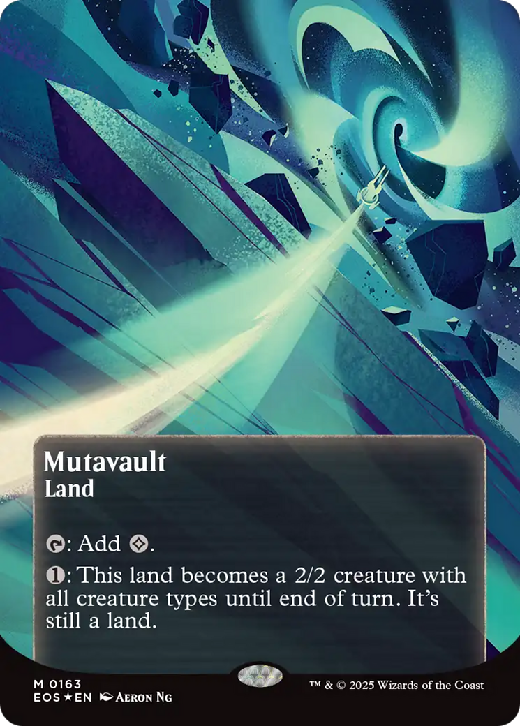 Mutavault (0163) (Borderless) (Galaxy Foil) [Edge of Eternities: Stellar Sights] | Gamers Paradise
