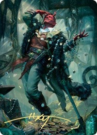 Tibalt, Cosmic Impostor Art Card (Gold-Stamped Signature) [Kaldheim Art Series] | Gamers Paradise