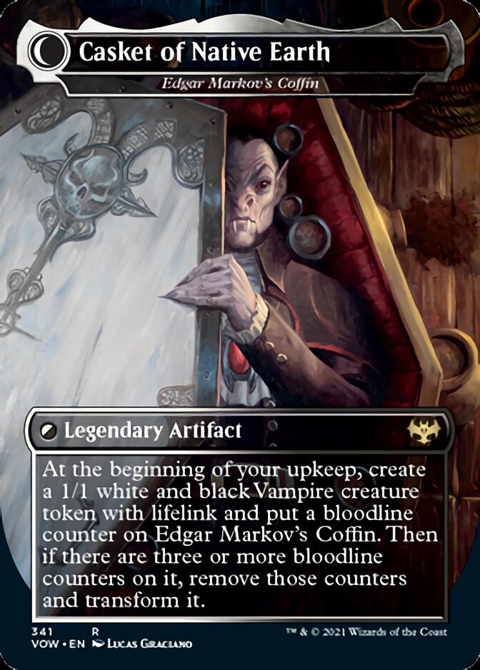 Edgar, Charmed Groom // Edgar Markov's Coffin - Dracula the Voyager // Casket of Native Earth [Innistrad: Crimson Vow] | Gamers Paradise