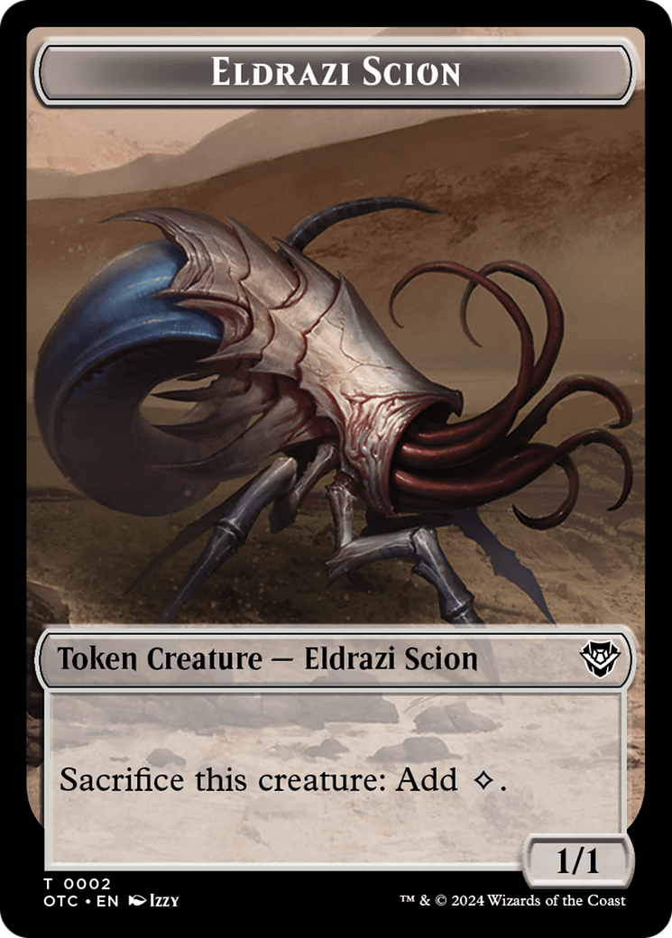 Eldrazi Scion // Treasure Double-Sided Token [Outlaws of Thunder Junction Commander Tokens] | Gamers Paradise