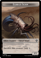 Eldrazi Scion // Manifest Double-Sided Token [Outlaws of Thunder Junction Commander Tokens] | Gamers Paradise