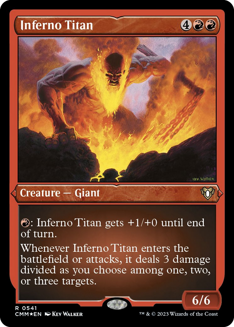 Inferno Titan (Foil Etched) [Commander Masters] | Gamers Paradise