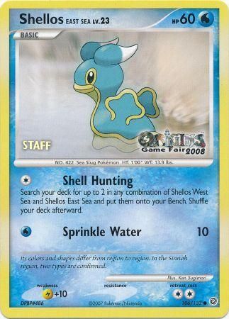 Shellos East Sea (106/132) (Origins Game Fair 2008 Staff) [Nintendo: Black Star Promos] | Gamers Paradise