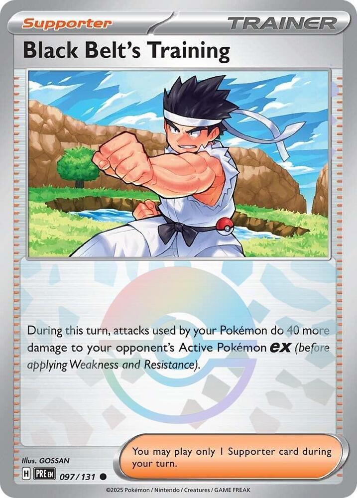 Black Belt's Training (097/131) (Poke Ball Pattern) [Scarlet & Violet: Prismatic Evolutions] | Gamers Paradise