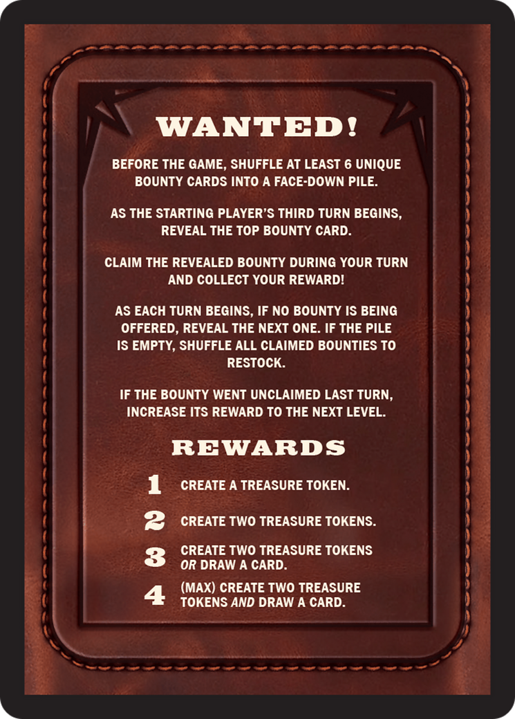 Bounty: Lord Fajjal // Bounty Rules Double-Sided Token [Outlaws of Thunder Junction Commander Tokens] | Gamers Paradise