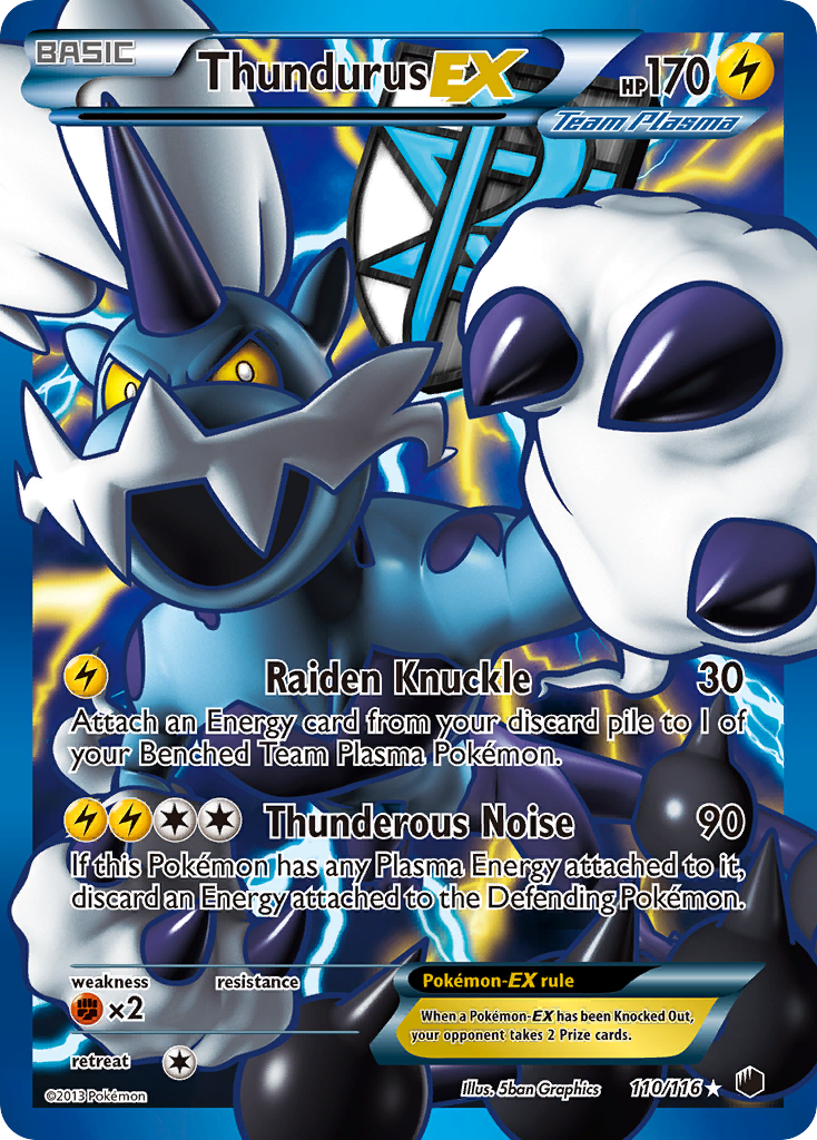 Thundurus EX (110/116) [Black & White: Plasma Freeze] | Gamers Paradise