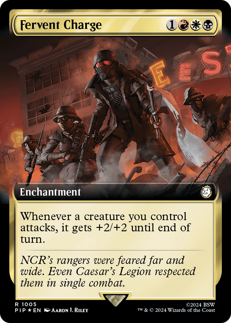 Fervent Charge (Extended Art) (Surge Foil) [Fallout] | Gamers Paradise
